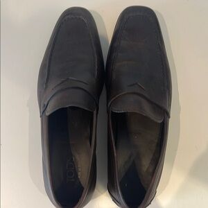 Tod's Men's Brown leather Italian Loafers